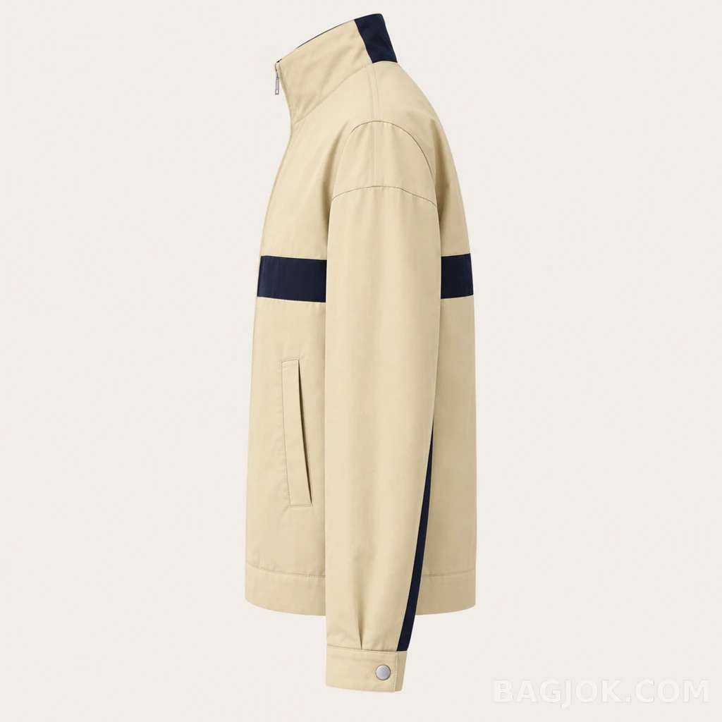 생로랑 SAINT LAURENT 컬러 블록 스트라이프 집업 자켓 상세 이미지