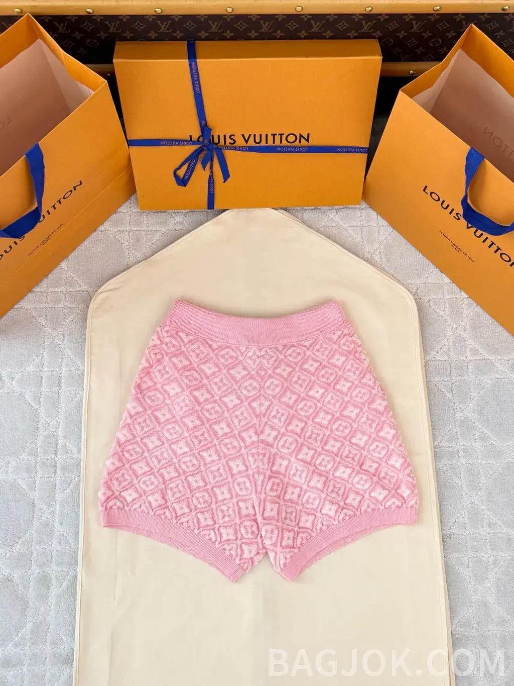 루이비통 LOUIS VUITTON 모노그램 자카드 니트 숏팬츠 상세 이미지