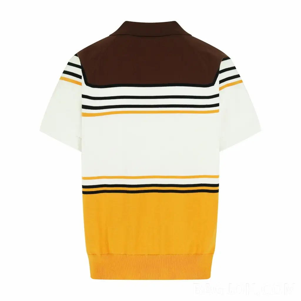 펜디 FENDI 컬러 블록 스트라이프 폴로 셔츠 상세 이미지