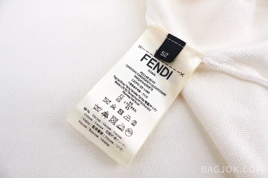 펜디 FENDI 콘트라스트 칼라 니트 폴로 셔츠 상세 이미지