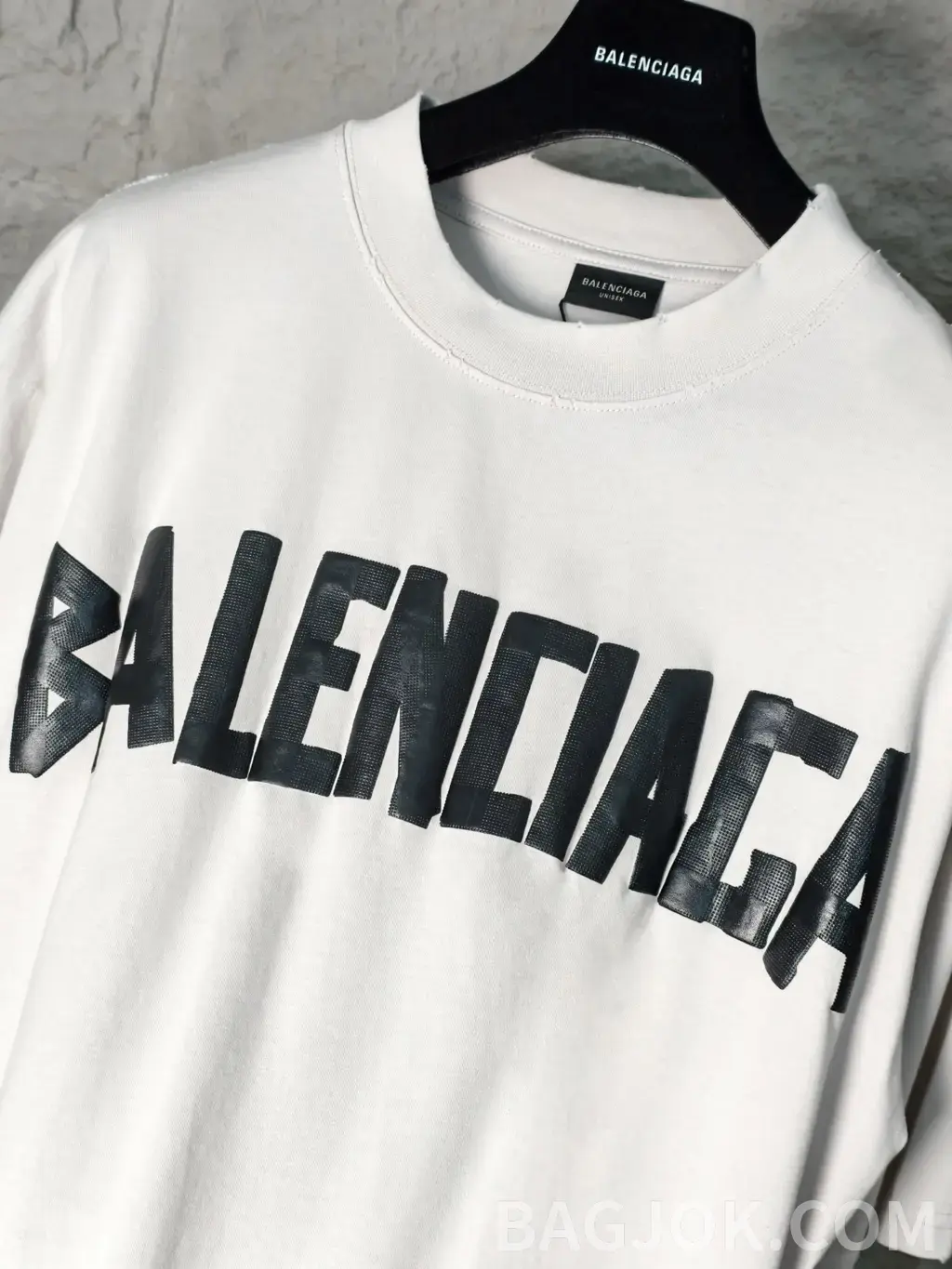 발렌시아가 BALENCIAGA 헤비듀티 프린트 크루넥 반팔 티셔츠 상세 이미지