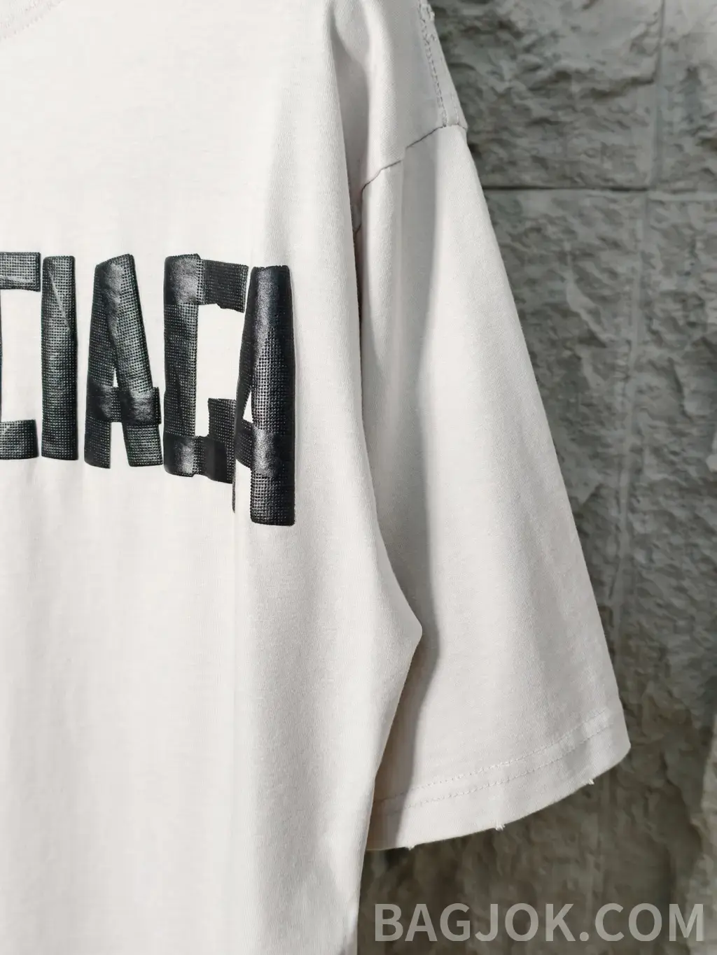 발렌시아가 BALENCIAGA 헤비듀티 프린트 크루넥 반팔 티셔츠 상세 이미지
