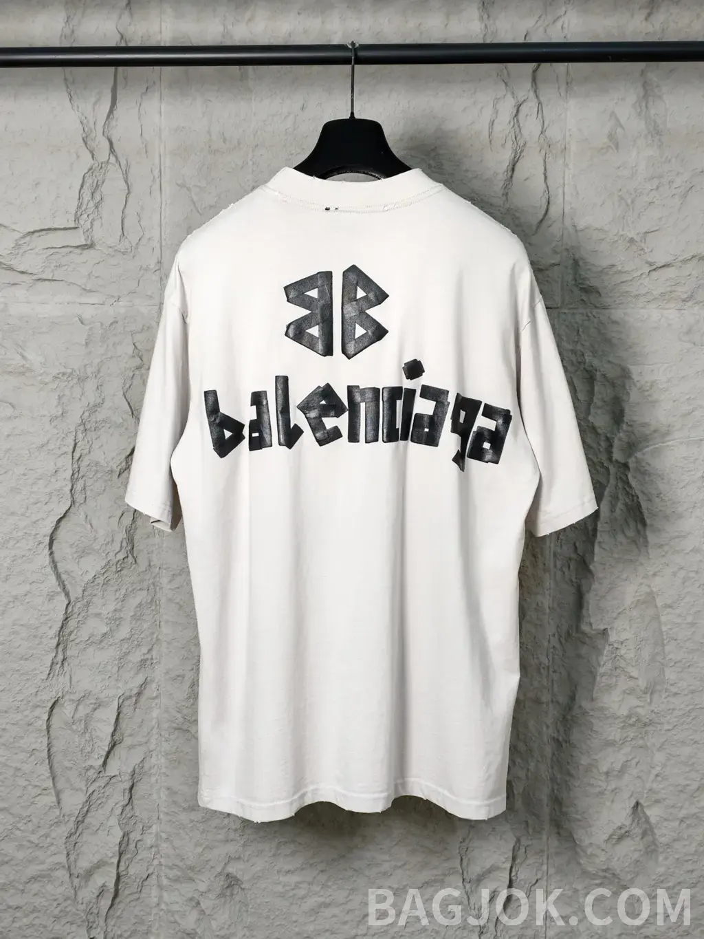 발렌시아가 BALENCIAGA 헤비듀티 프린트 크루넥 반팔 티셔츠 상세 이미지