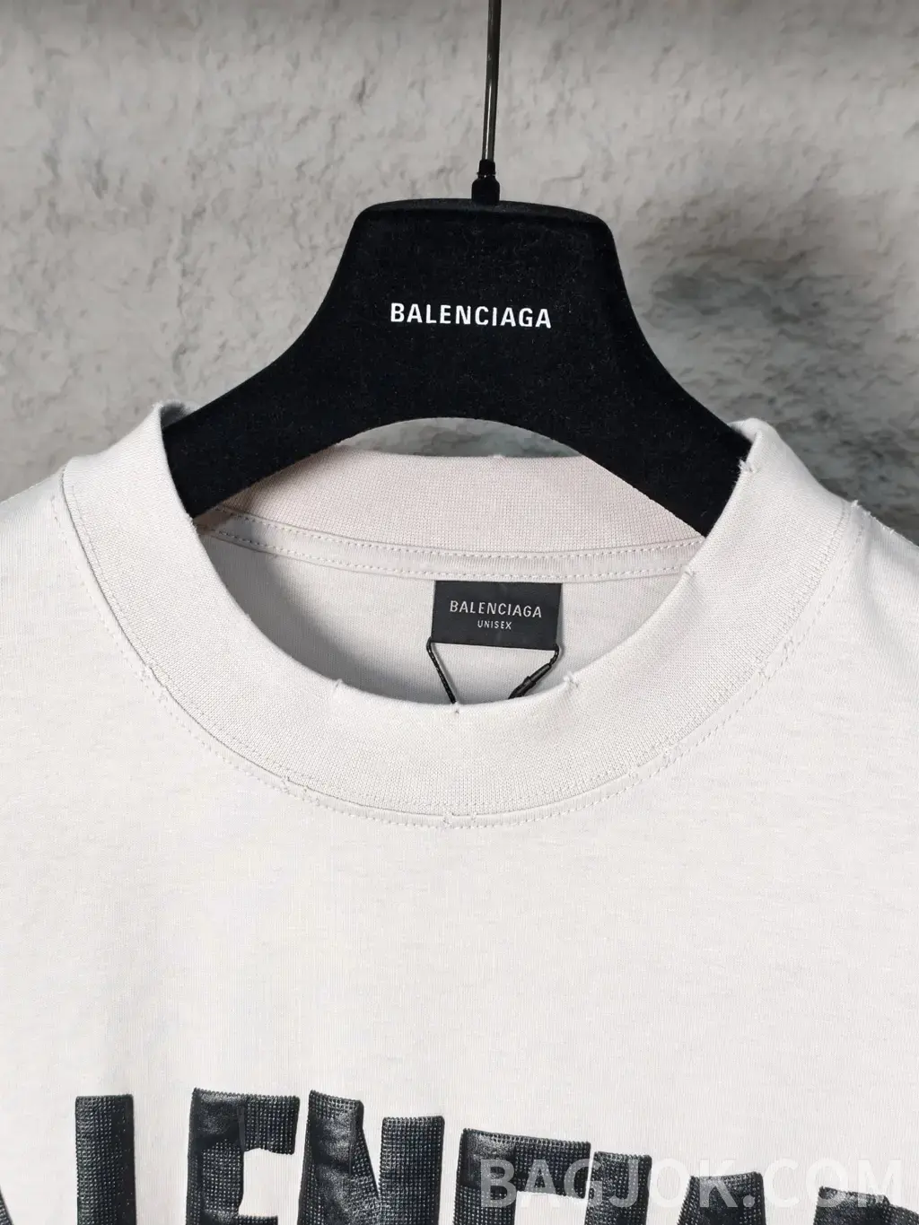 발렌시아가 BALENCIAGA 헤비듀티 프린트 크루넥 반팔 티셔츠 상세 이미지