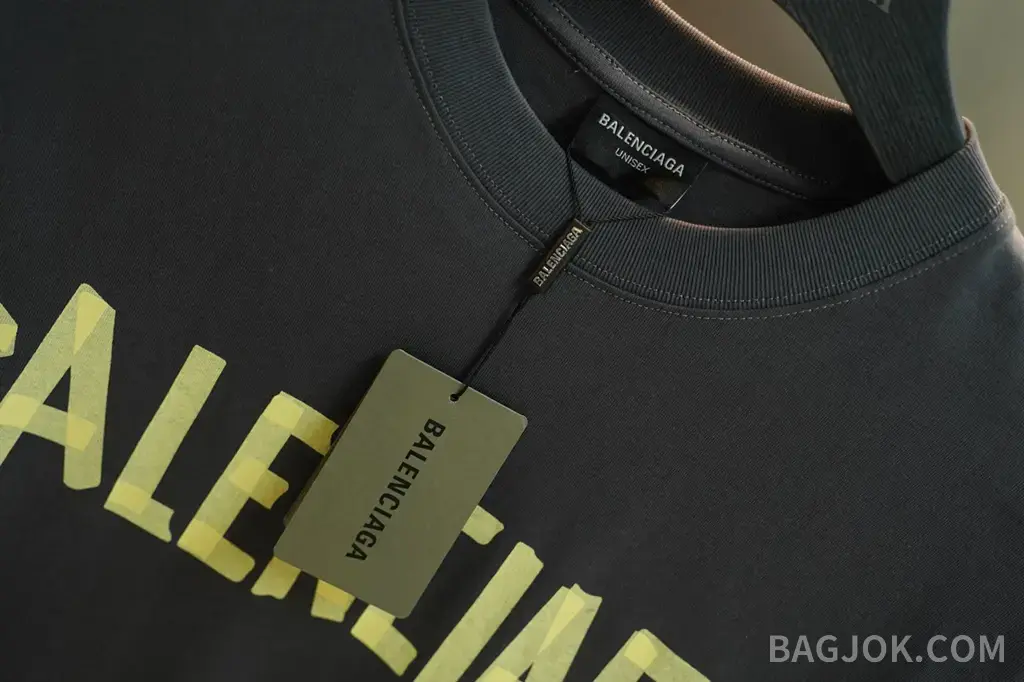 발렌시아가 BALENCIAGA 헤비듀티 프린트 크루넥 반팔 티셔츠 상세 이미지