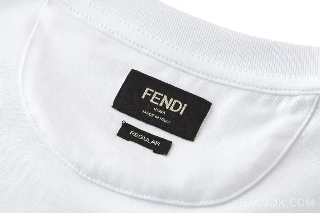 펜디 FENDI FF 체크 자수 오버 티셔츠 상세 이미지