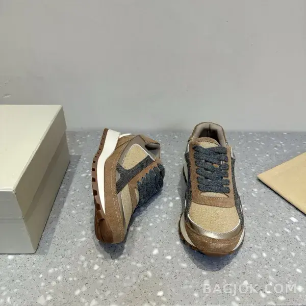 보스넬로쿠치넬리 보스넬로 쿠치넬리 크로스 패널 스니커즈 상세 이미지