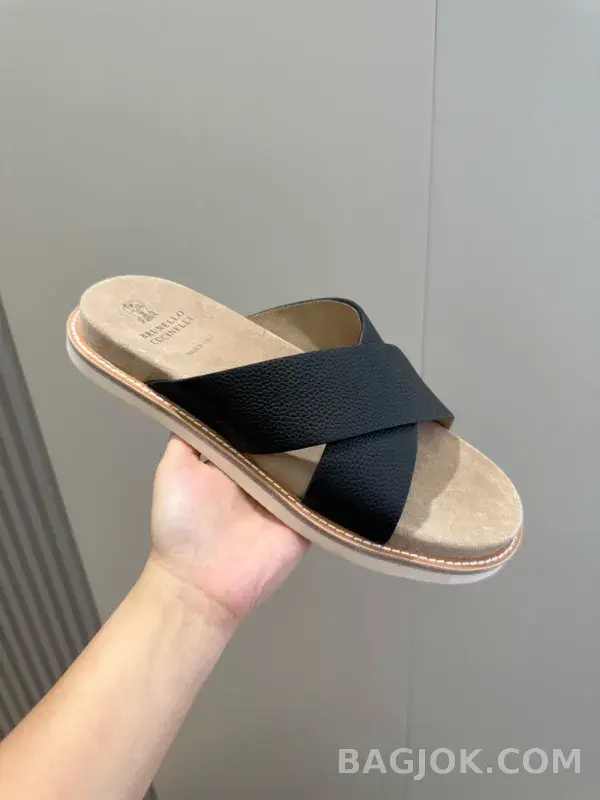 보스넬로쿠치넬리 보스넬로 쿠치넬리 크로스 스트랩 슬리퍼 상세 이미지