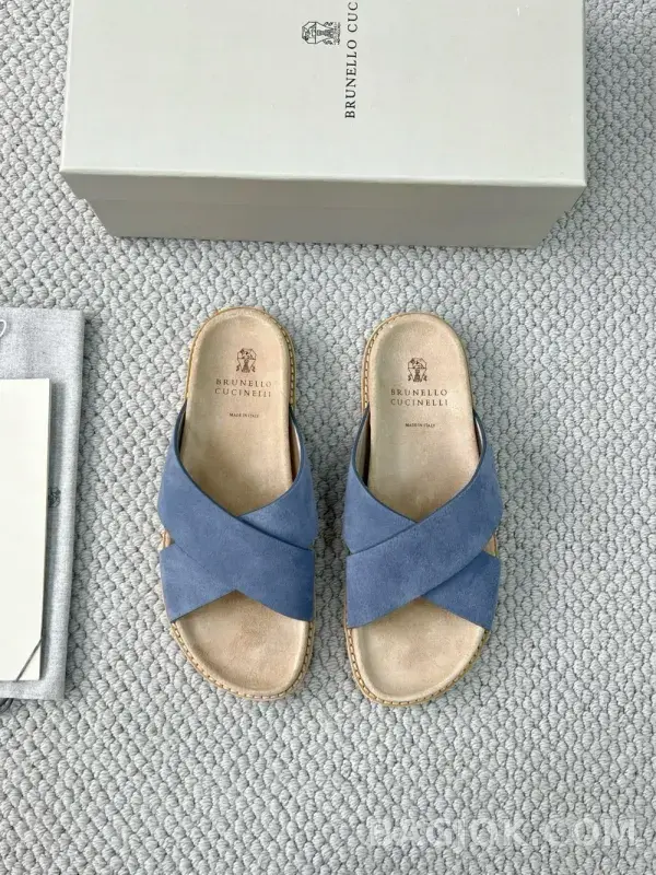 보스넬로쿠치넬리 보스넬로 쿠치넬리 크로스 스트랩 슬라이드 슬리퍼 상세 이미지