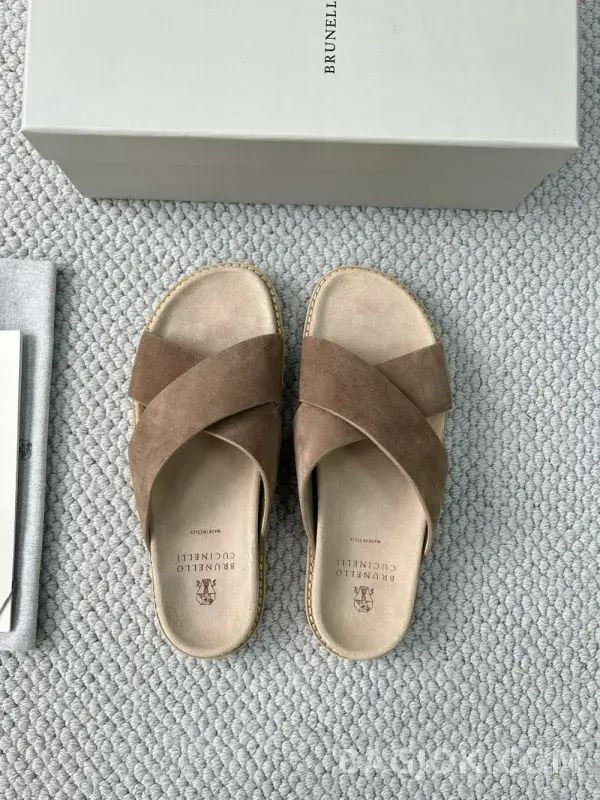 보스넬로쿠치넬리 보스넬로 쿠치넬리 크로스 스트랩 슬라이드 슬리퍼 상세 이미지