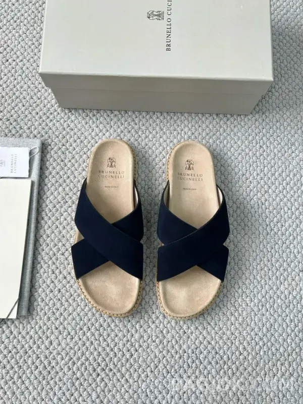 보스넬로쿠치넬리 보스넬로 쿠치넬리 크로스 스트랩 슬라이드 슬리퍼 상세 이미지