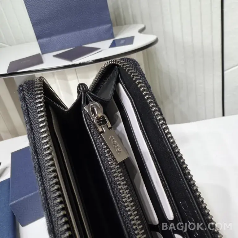 디올 디올 자카드 지퍼 장지갑 상세 이미지