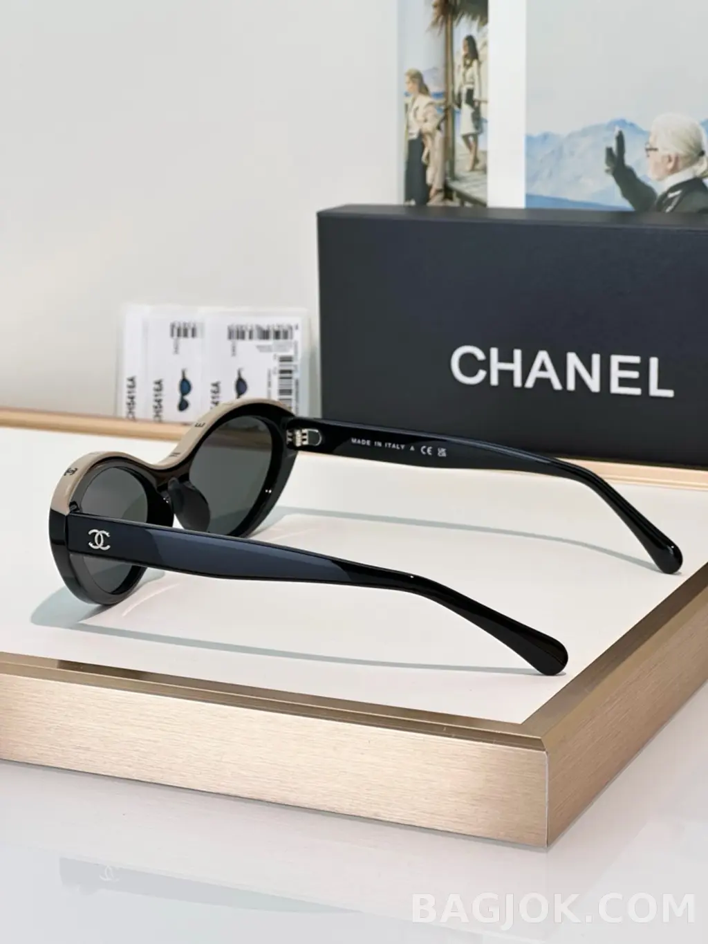 샤넬 CHANEL Cat-Eye Lettering Sunglasses 상세 이미지