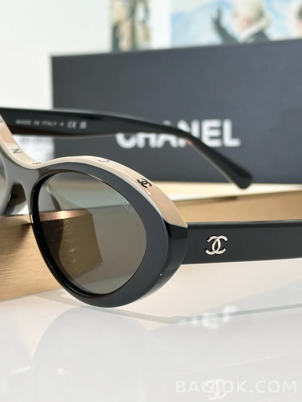 샤넬 CHANEL Cat-Eye Lettering Sunglasses 상세 이미지