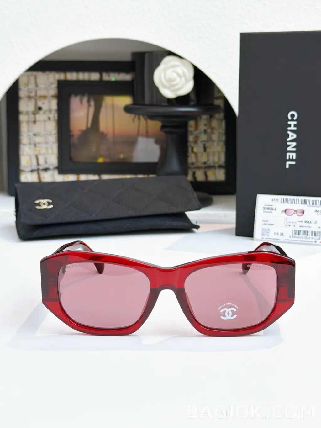 샤넬 CHANEL CH5554 Rectangular Sunglasses 상세 이미지