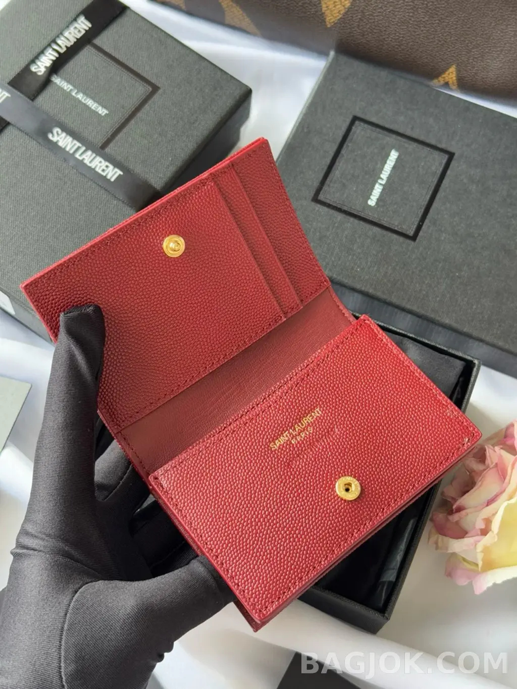 생로랑 생로랑 카산드라 마테라쎄 명함 지갑 상세 이미지