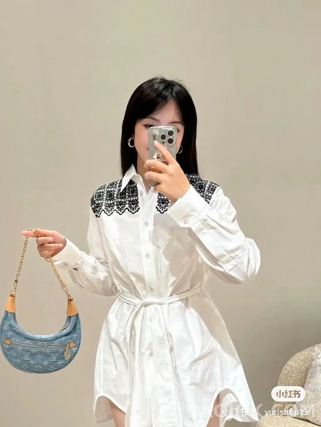 루이비통 루이비통 데님 모노그램 루프백 상세 이미지