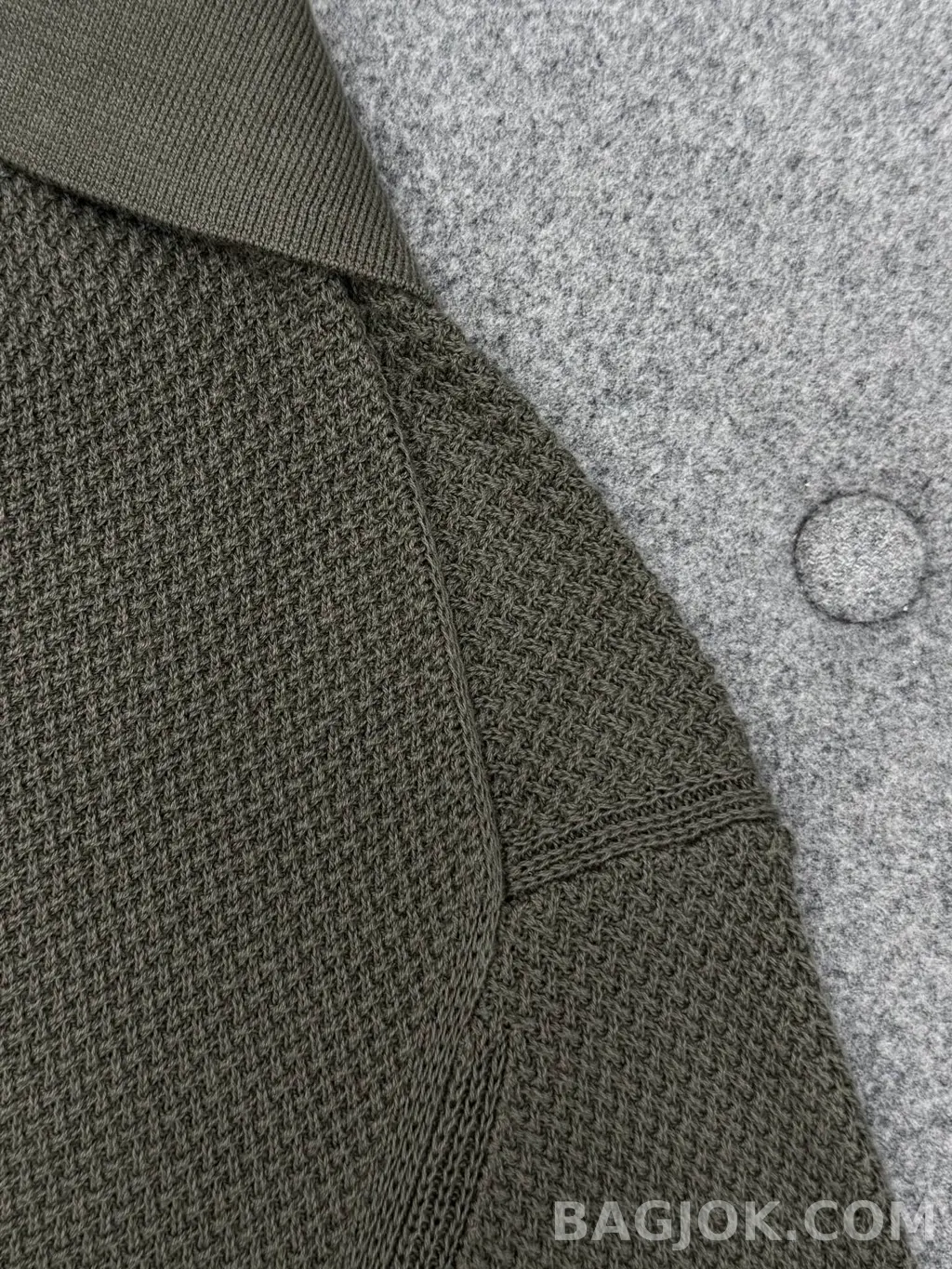 제냐 ZEGNA 프리미엄 코튼 텍스처드 니트 폴로셔츠 상세 이미지