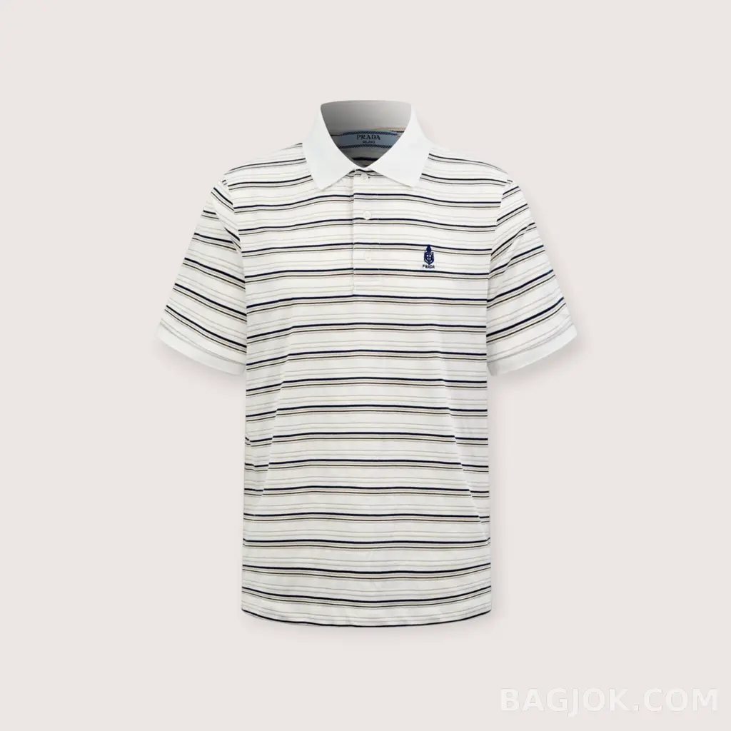 Prada Striped 피케 폴로 셔츠_대표이미지