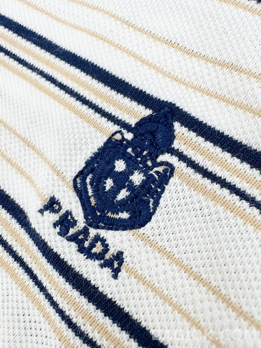 프라다 Prada Striped 피케 폴로 셔츠 상세 이미지