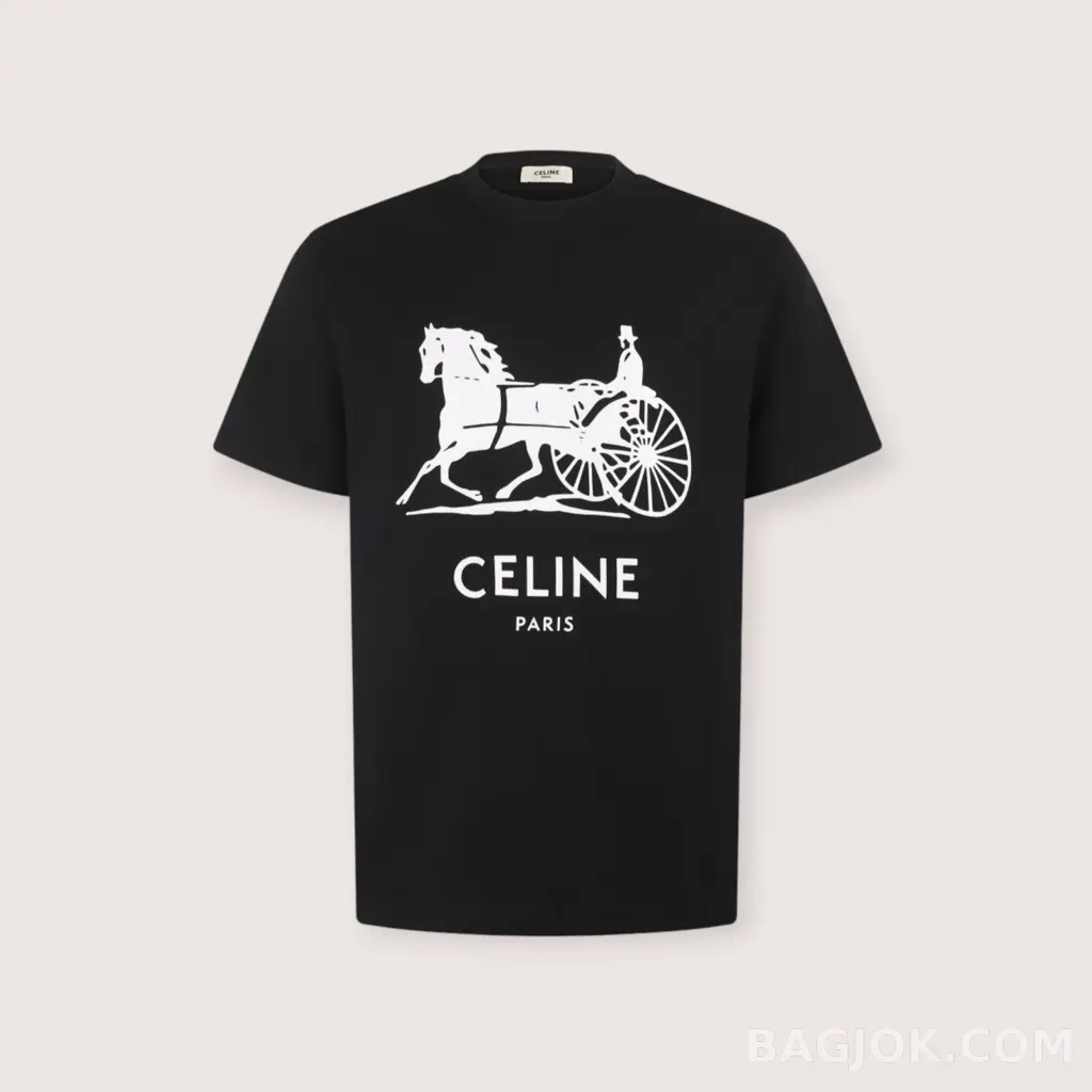 Celine 루즈핏 칼레슈 플록 그래픽 티셔츠_대표이미지