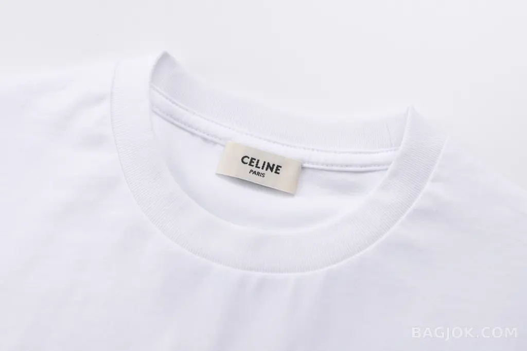 셀린느 Celine 루즈핏 칼레슈 플록 그래픽 티셔츠 상세 이미지