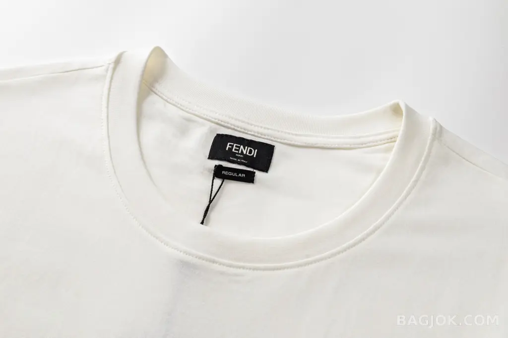 펜디 Fendi 아이스크림 자수 화이트 코튼 티셔츠 상세 이미지
