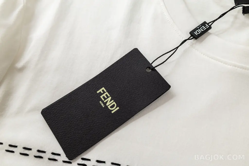 펜디 Fendi 아이스크림 자수 화이트 코튼 티셔츠 상세 이미지