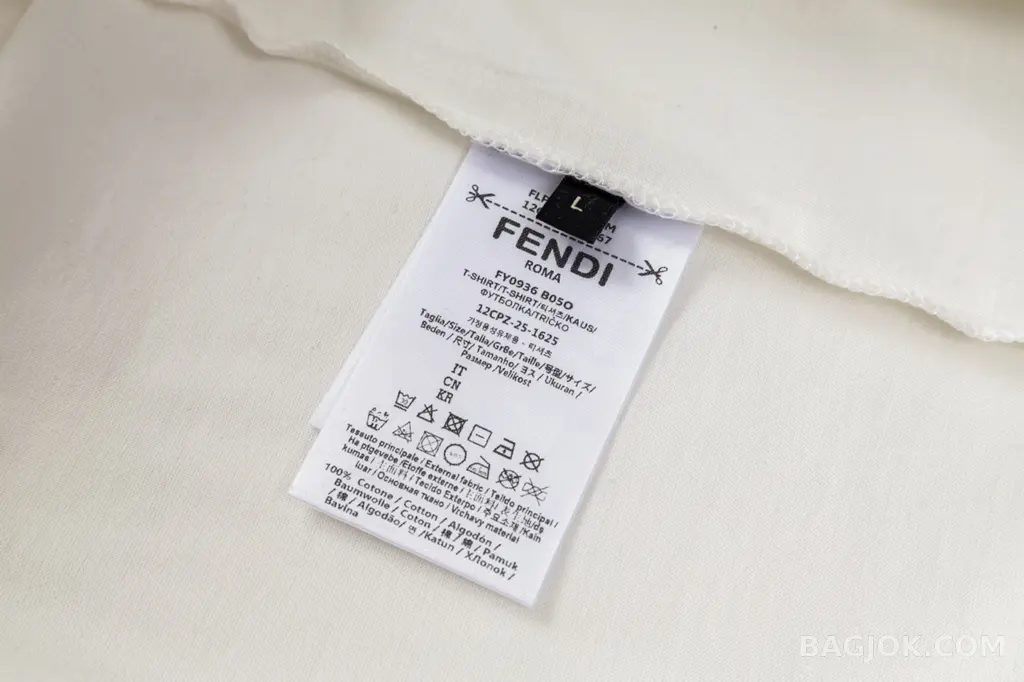 펜디 Fendi 아이스크림 자수 화이트 코튼 티셔츠 상세 이미지