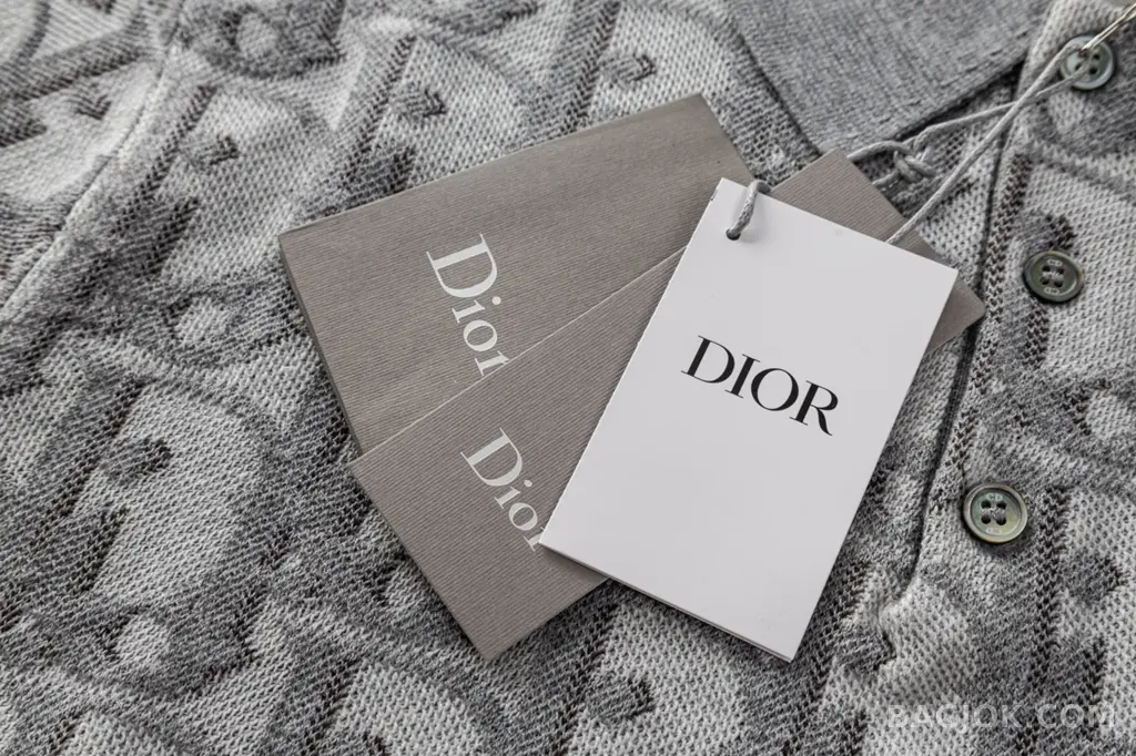디올 Dior 그레이 토널 모노그램 자카드 폴로 셔츠 상세 이미지