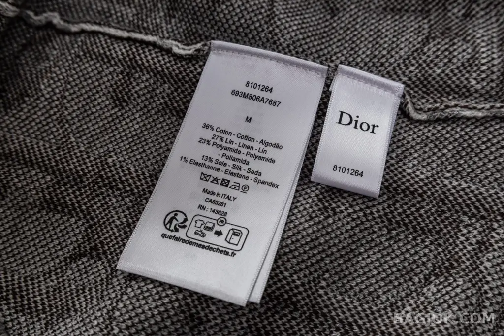 디올 Dior 그레이 토널 모노그램 자카드 폴로 셔츠 상세 이미지
