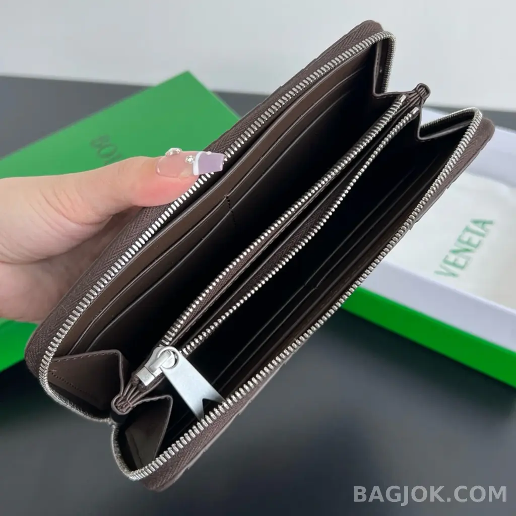 보테가베네타 보테가 베네타 인트레치아토 지퍼 투톤 장지갑 상세 이미지