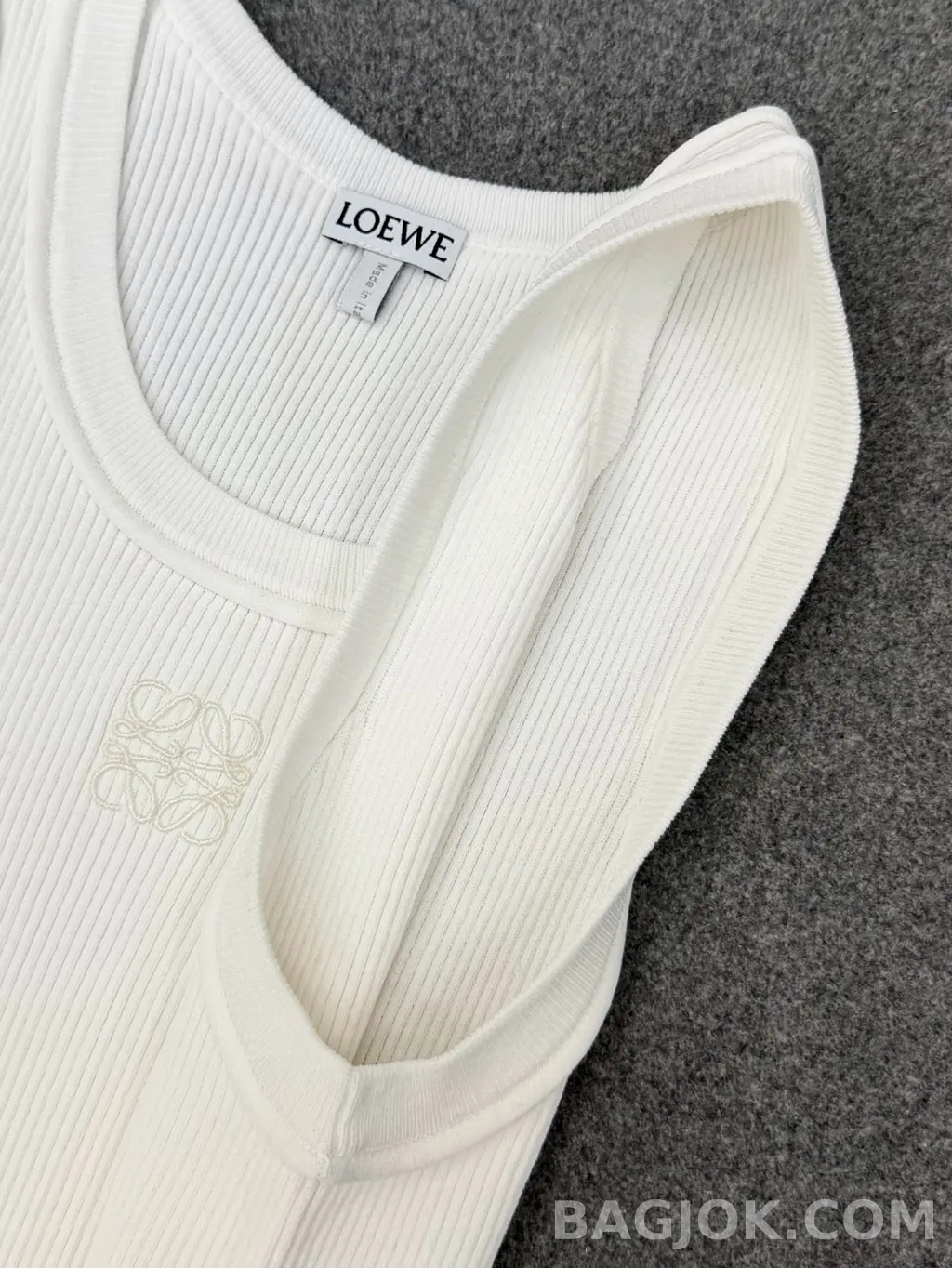 로에베 Loewe 아나그램 자수 리브드 슬리브리스 탱크탑 상세 이미지