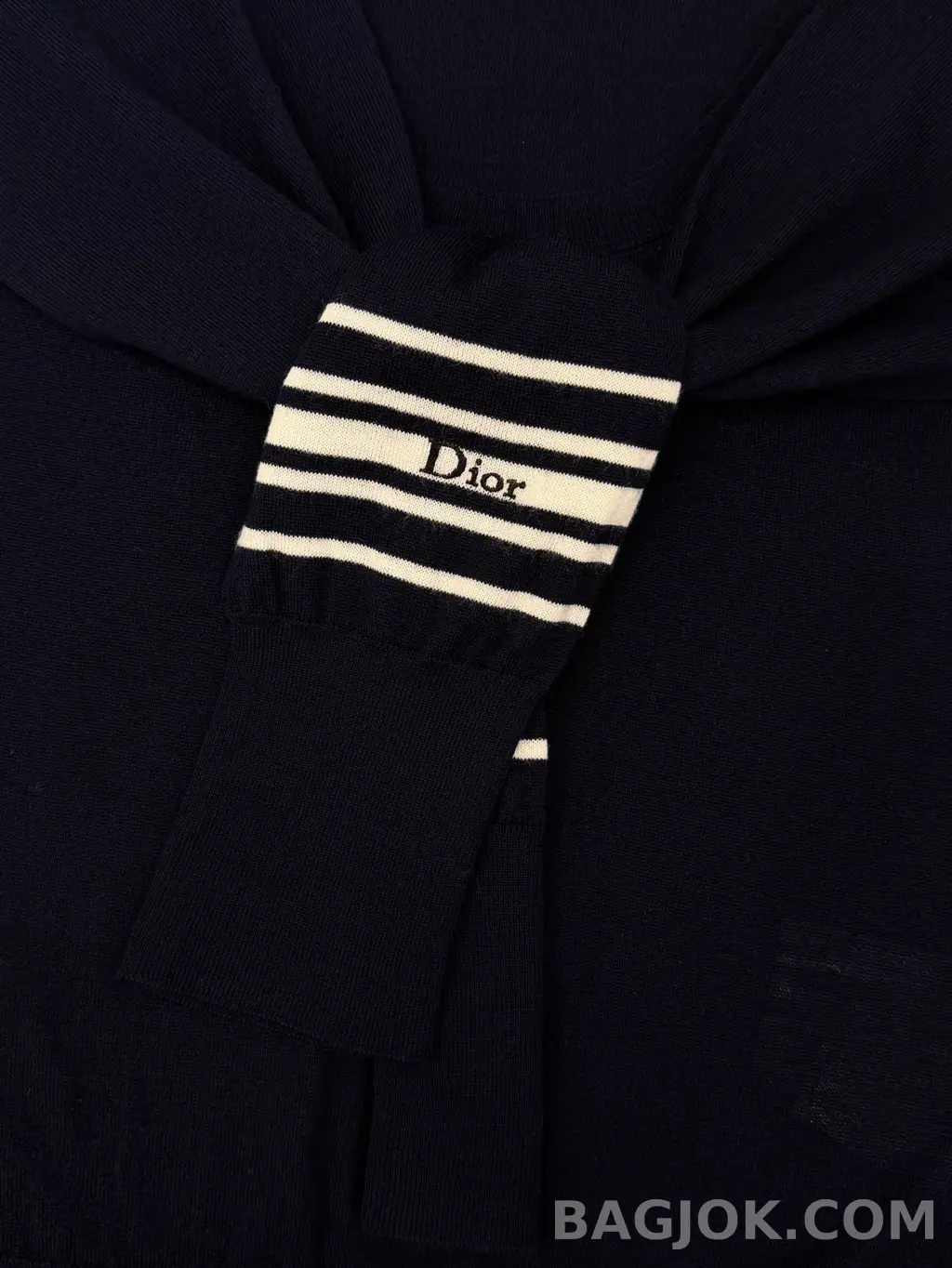 디올 Dior 캐시미어 실크 혼방 보우 타이 니트 탑 상세 이미지