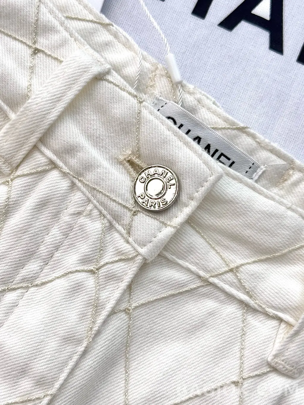 샤넬 Chanel 퀄팅 다이아몬드 카고 와이드 팬츠 상세 이미지