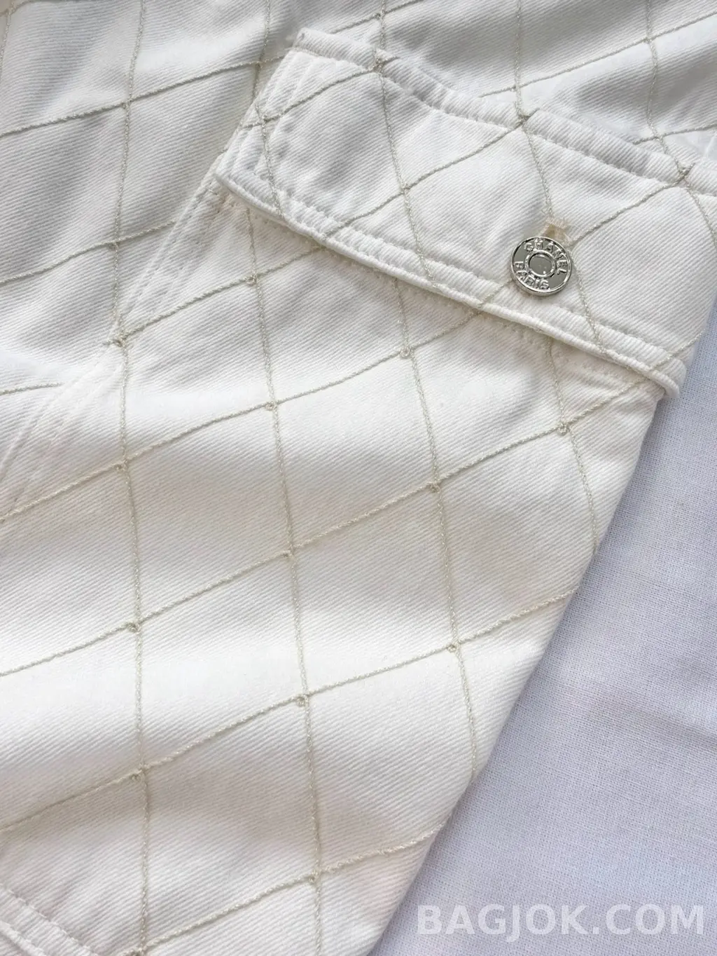샤넬 Chanel 퀄팅 다이아몬드 카고 와이드 팬츠 상세 이미지
