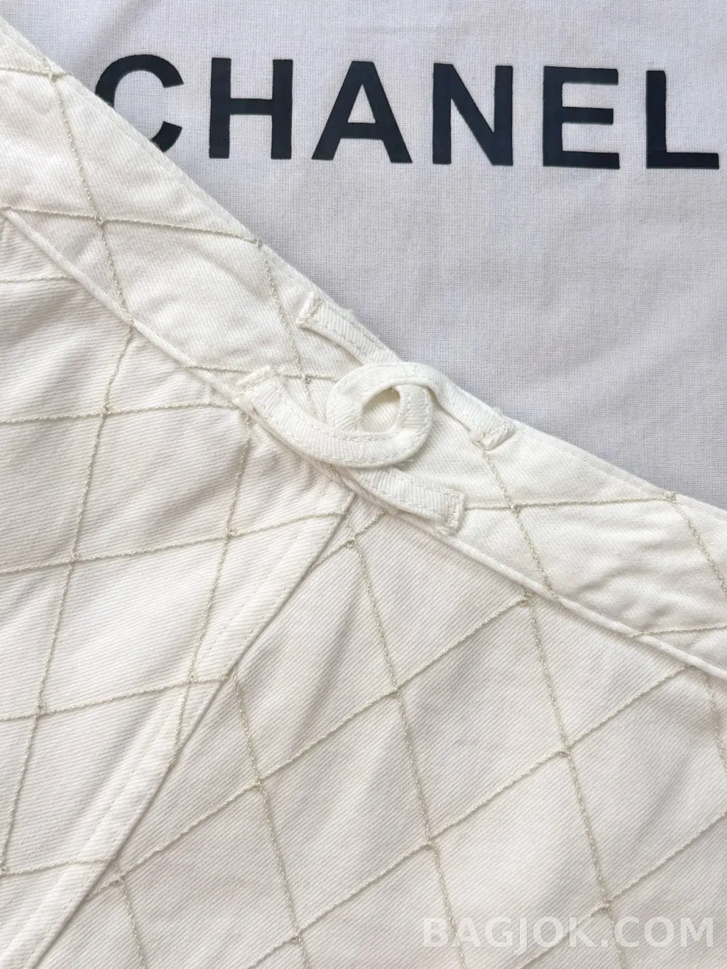 샤넬 Chanel 퀄팅 다이아몬드 카고 와이드 팬츠 상세 이미지