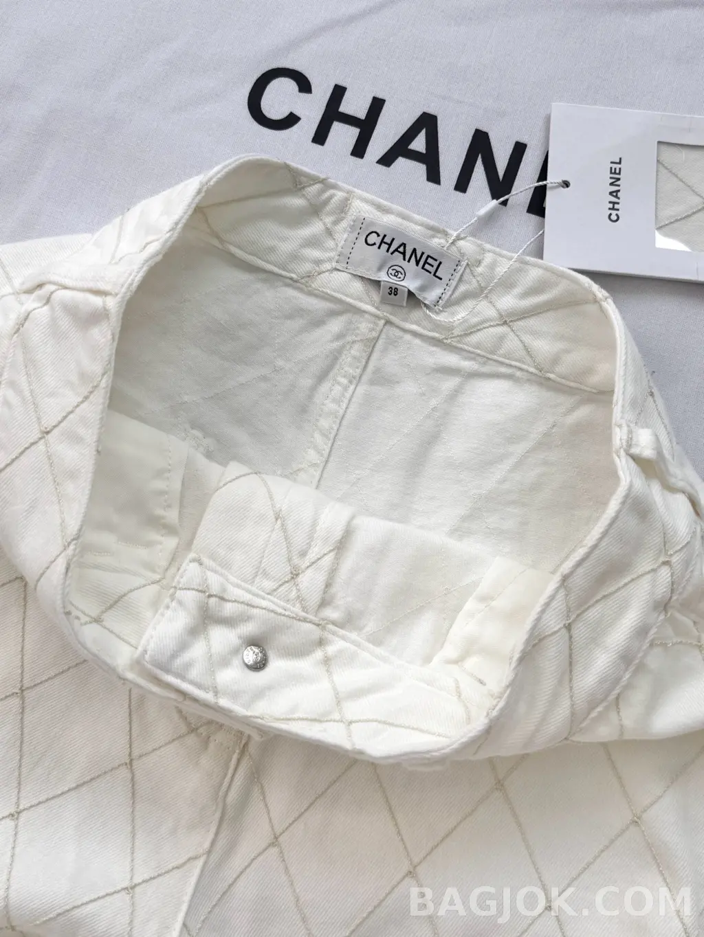 샤넬 Chanel 퀄팅 다이아몬드 카고 쇼츠 상세 이미지