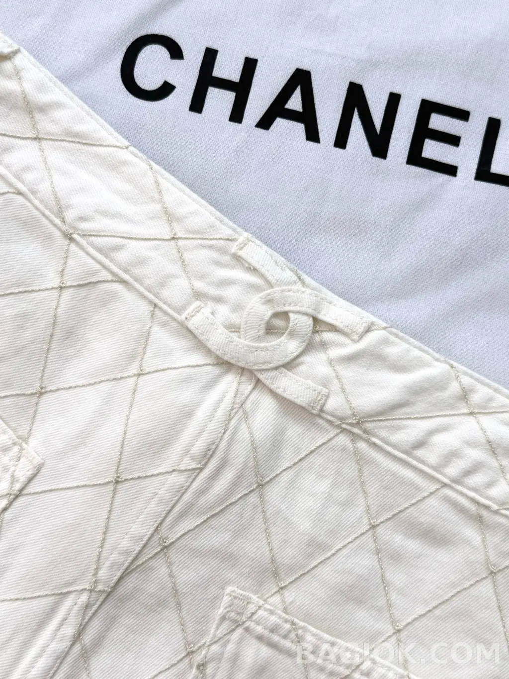 샤넬 Chanel 퀄팅 다이아몬드 카고 쇼츠 상세 이미지