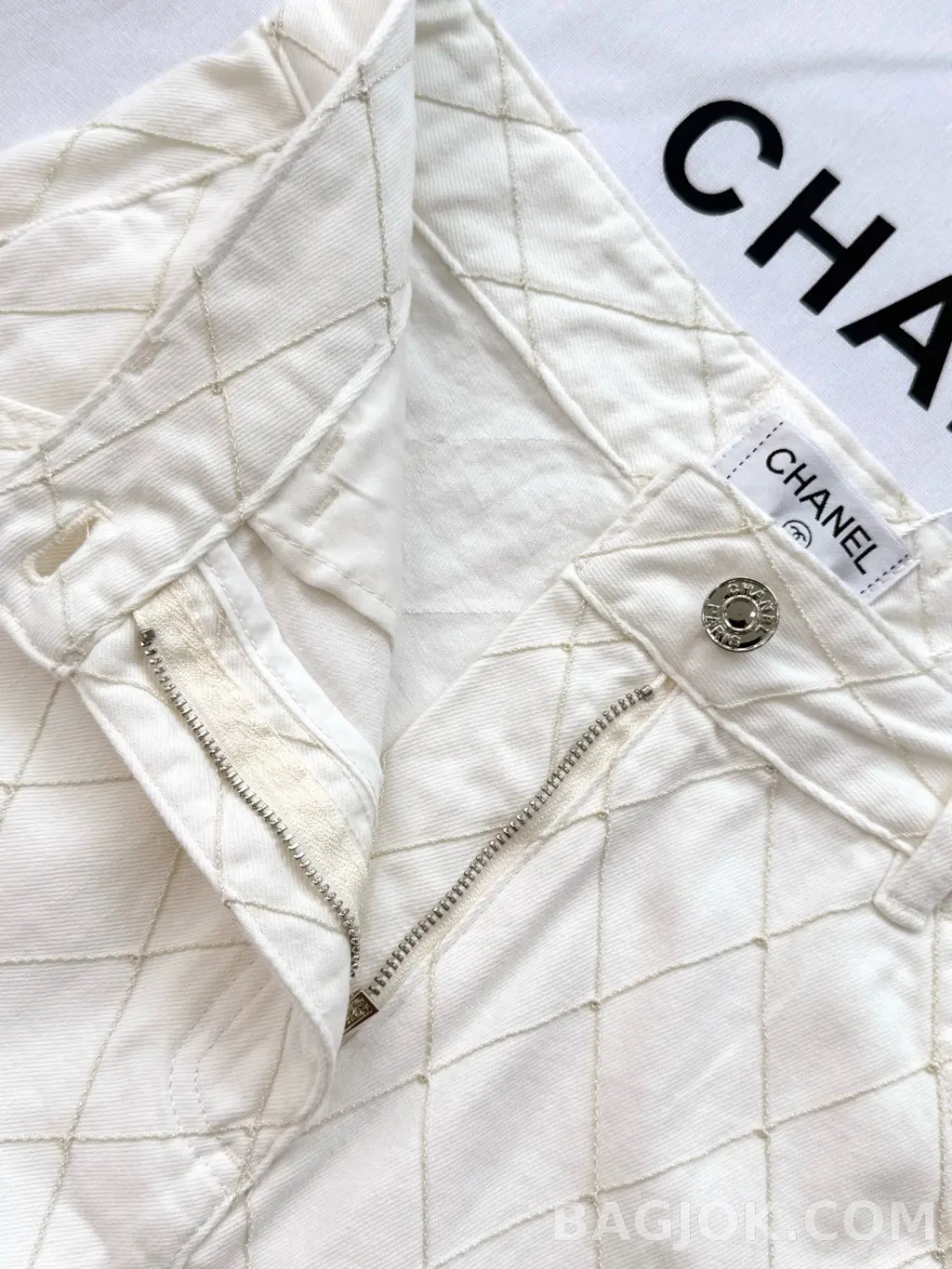 샤넬 Chanel 퀄팅 다이아몬드 카고 쇼츠 상세 이미지