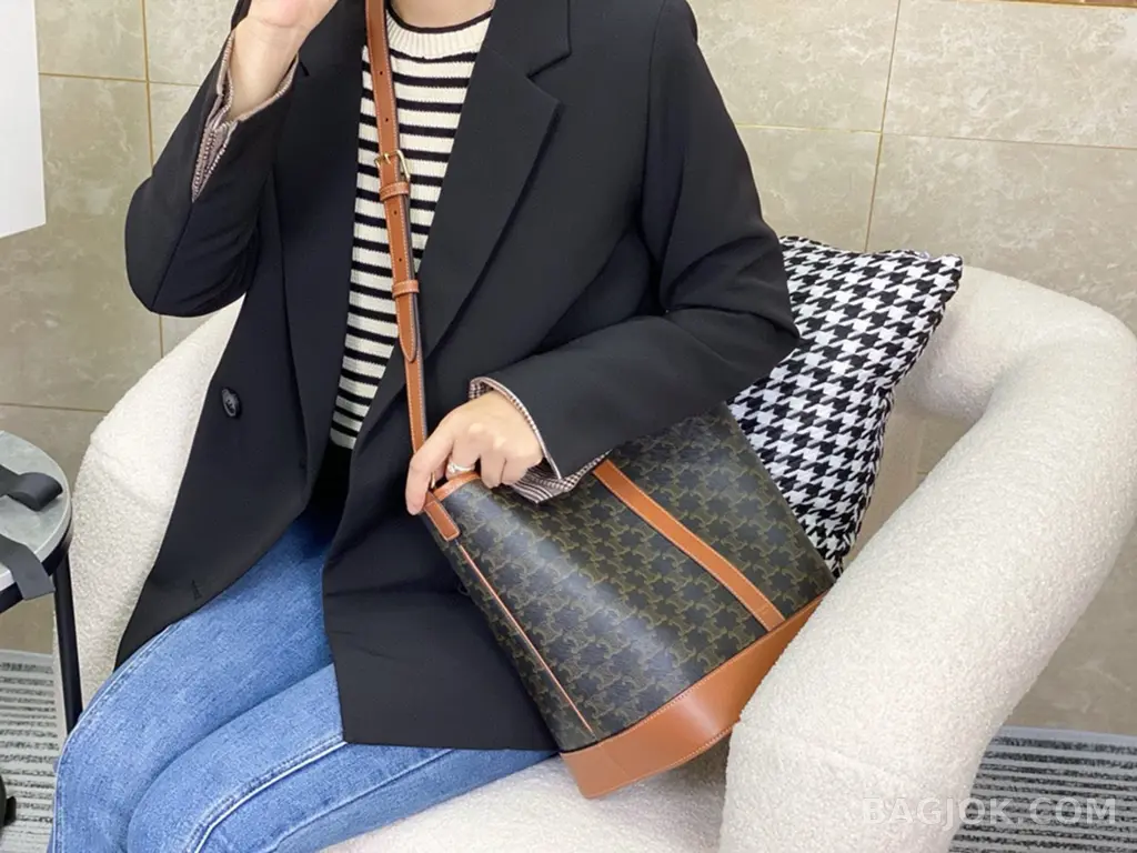 셀린느 CEL 트리옹프 버킷백 미디움 상세 이미지