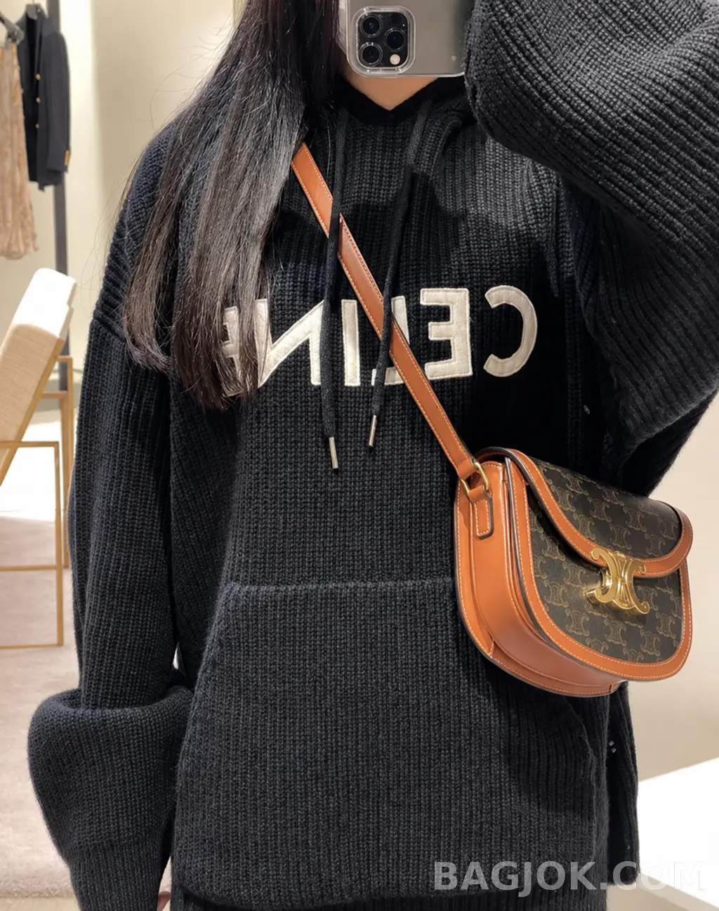 셀린느 CEL 베사체 클레아 트리옹프 캔버스 상세 이미지