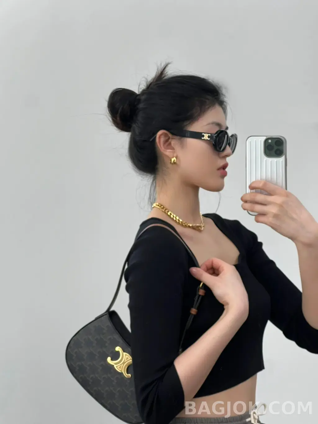 셀린느 CEL 틸리 숄더백 캔버스 미디움 상세 이미지
