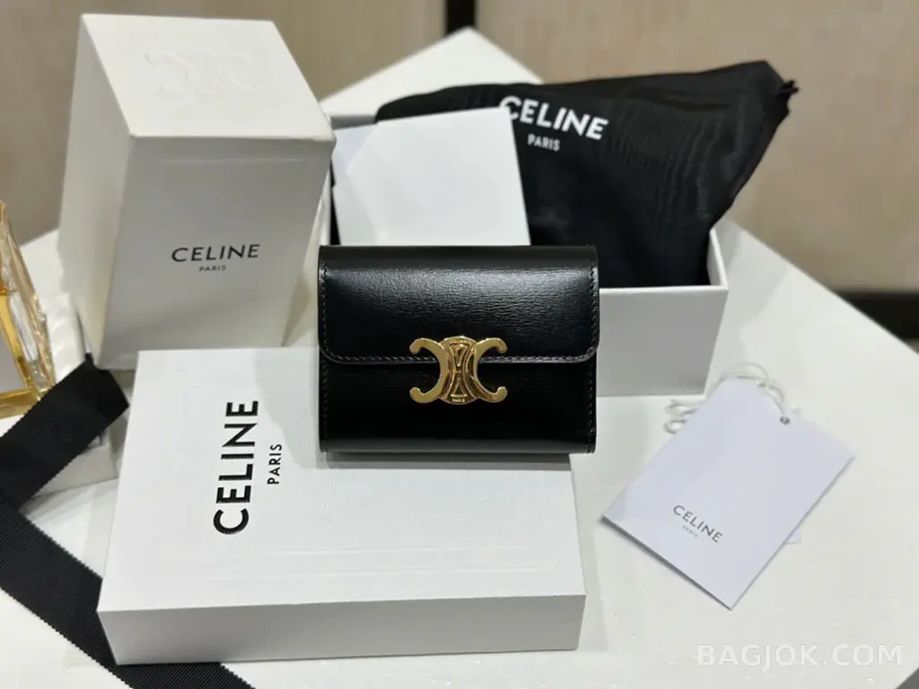 셀린느 CEL 트리옹프 콤팩트 코인 월렛 레더 상세 이미지