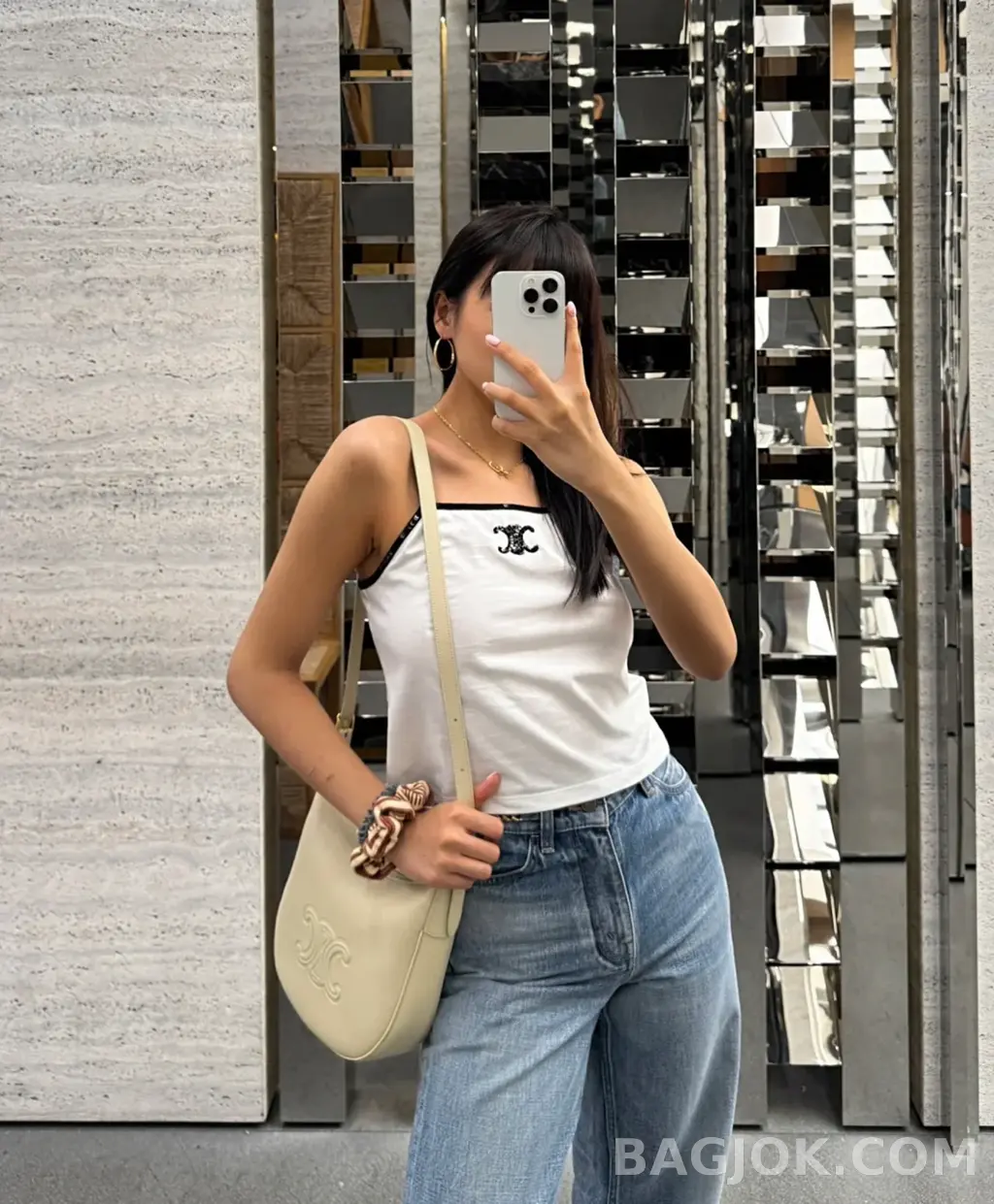 셀린느 CELINE 엘로이즈백 레더 스몰 상세 이미지