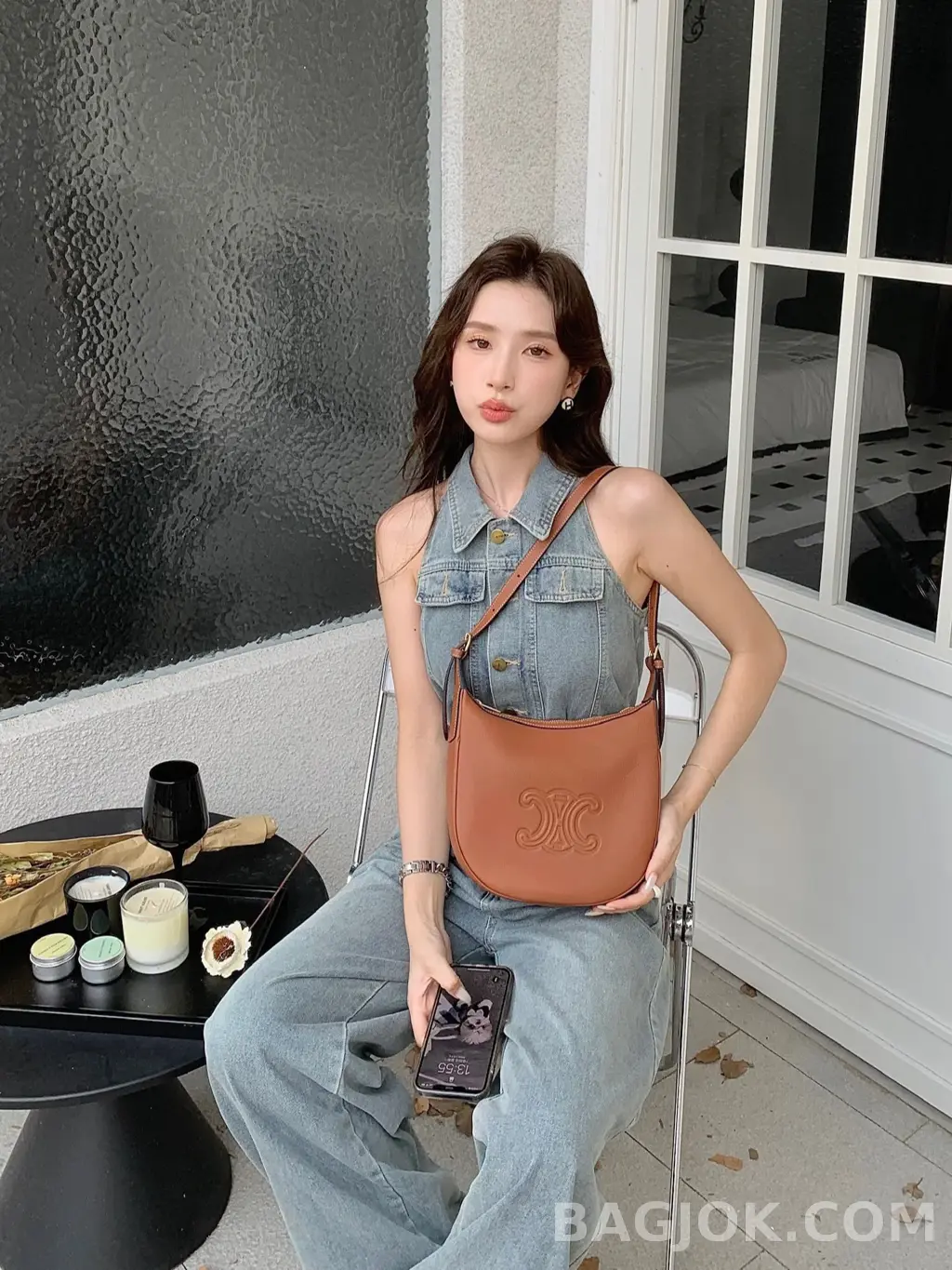 셀린느 CELINE 엘로이즈백 레더 스몰 상세 이미지