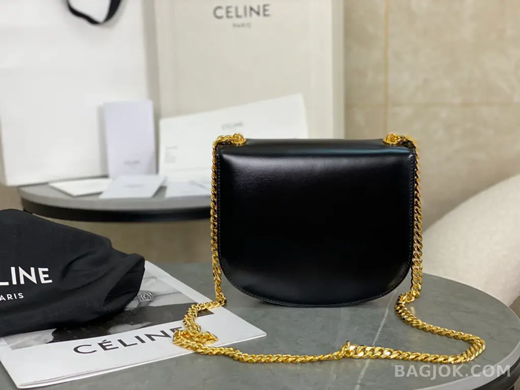 셀린느 CELINE 트리옹프 틴 베사체 레더 체인백 상세 이미지