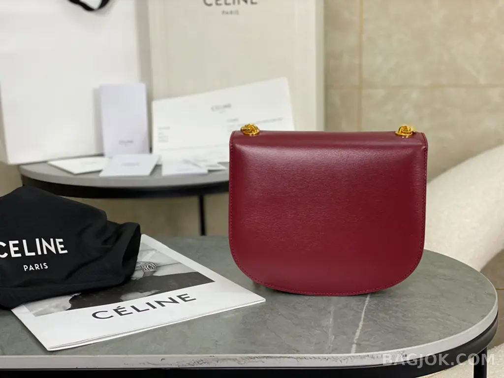 셀린느 CELINE 트리옹프 틴 베사체 레더 체인백 상세 이미지