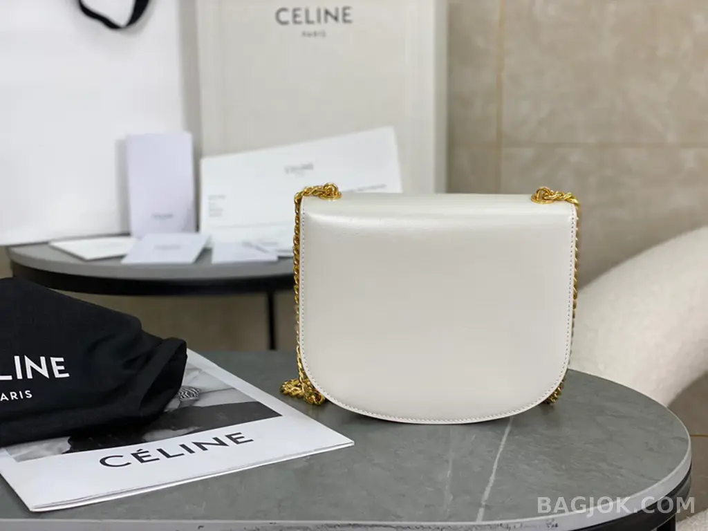 셀린느 CELINE 트리옹프 틴 베사체 레더 체인백 상세 이미지