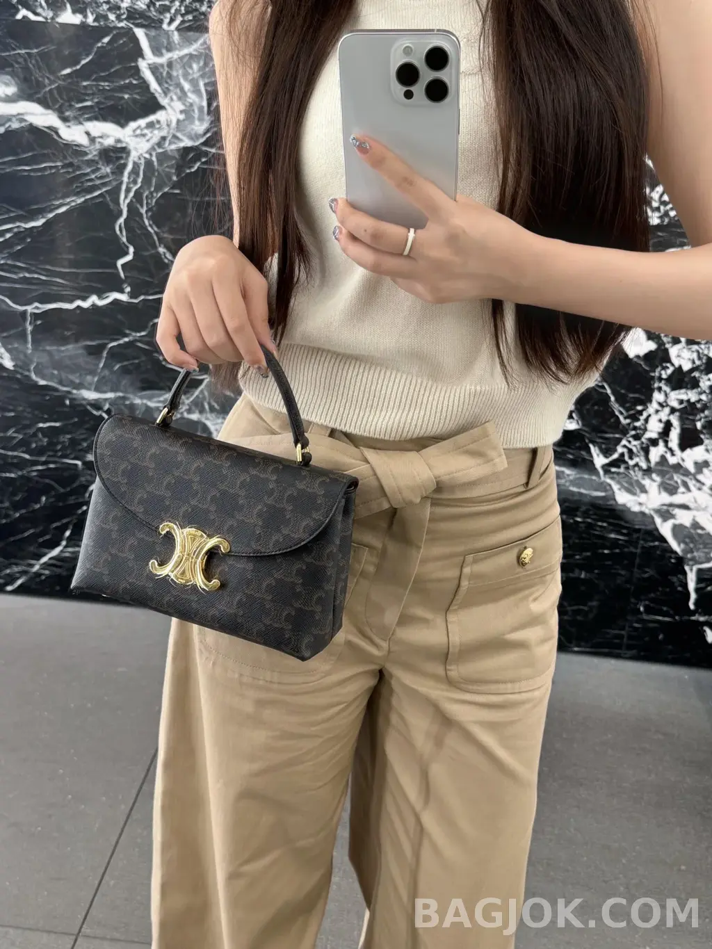 셀린느 CELINE 틴 니노백 트리옹프 캔버스 상세 이미지